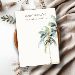 Chic Tropical Palm Tree Blank Sieraden Display Visitekaartje