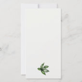 Chic Tropical Rainforest Toucan Wedding Menu Kaart (Achterkant)