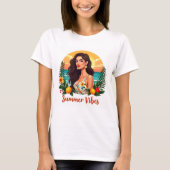 Chic Tropical Summer Vibes Woman T-Shirt (Devant)