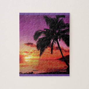 Chic  Tropical Sunset Beach Scene Legpuzzel