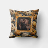 Chic True Love 15e anniversaire de mariage coussin (Verso)