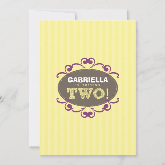 Chic Turning 2 Anniversaire Invitation de fête (ja (Devant)