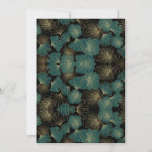 Chic Turquoise Botanique Invitation Anniversaire (Dos)
