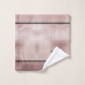 Chic Turquoise brossé Métal Monogrammé Élégant Bai (Gant de toilette)