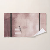 Chic Turquoise brossé Métal Monogrammé Élégant Bai (Serviette à main)