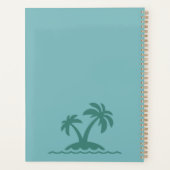 Chic turquoise moderne personnalisé Travel Planner (Dos)