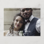 Chic Typografie Foto Dank u Briefkaart (Voorkant)