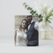 Chic Typografie Foto sjabloon Dank u wel kaart (Staand voorkant)