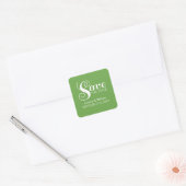 Chic Typografie sparen de Stickers van de Datum, G (Envelop)