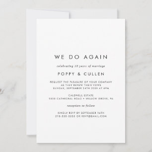 Chic typografie We Do Again hernieuwde belofte Kaart