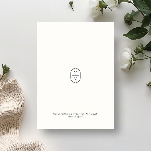 Chic Typograhy Monogram Wedding Invitation
