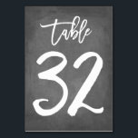 Chic Typographie Chalkboard Numéro de table | Tabl<br><div class="desc">Contactez-moi pour obtenir des numéros de table supplémentaires ou des couleurs personnalisées.</div>