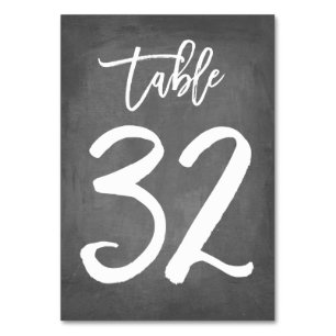 Chic Typographie Chalkboard Numéro de table   Tabl
