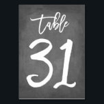 Chic Typographie Chalkboard Numéro de table | Tabl<br><div class="desc">Contactez-moi pour obtenir des numéros de table supplémentaires ou des couleurs personnalisées.</div>