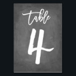 Chic Typographie Chalkboard Numéro de table | Tabl<br><div class="desc">Contactez-moi pour obtenir des numéros de table supplémentaires ou des couleurs personnalisées.</div>