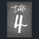 Chic Typographie Chalkboard Numéro de table | Tabl<br><div class="desc">Contactez-moi pour obtenir des numéros de table supplémentaires ou des couleurs personnalisées.</div>