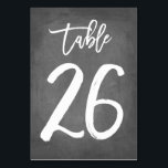 Chic Typographie Chalkboard Numéro de table | Tabl<br><div class="desc">Contactez-moi pour obtenir des numéros de table supplémentaires ou des couleurs personnalisées.</div>