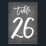 Chic Typographie Chalkboard Numéro de table | Tabl<br><div class="desc">Contactez-moi pour obtenir des numéros de table supplémentaires ou des couleurs personnalisées.</div>