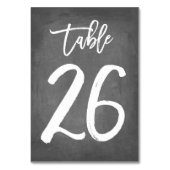 Chic Typographie Chalkboard Numéro de table | Tabl (Dos)