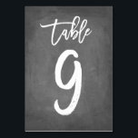 Chic Typographie Chalkboard Numéro de table | Tabl<br><div class="desc">Contactez-moi pour obtenir des numéros de table supplémentaires ou des couleurs personnalisées.</div>
