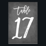 Chic Typographie Chalkboard Numéro de table | Tabl<br><div class="desc">Contactez-moi pour obtenir des numéros de table supplémentaires ou des couleurs personnalisées.</div>