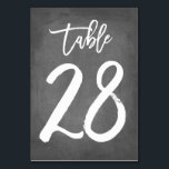 Chic Typographie Chalkboard Numéro de table | Tabl<br><div class="desc">Contactez-moi pour obtenir des numéros de table supplémentaires ou des couleurs personnalisées.</div>