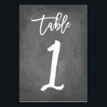 Chic Typographie Chalkboard Numéro de table | Tabl<br><div class="desc">Contactez-moi pour obtenir des numéros de table supplémentaires ou des couleurs personnalisées.</div>