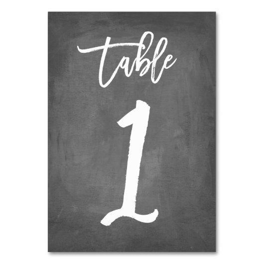 Chic Typographie Chalkboard Numéro de table | Tabl (Par défaut)
