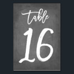 Chic Typographie Chalkboard Numéro de table | Tabl<br><div class="desc">Contactez-moi pour obtenir des numéros de table supplémentaires ou des couleurs personnalisées.</div>