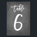 Chic Typographie Chalkboard Numéro de table | Tabl<br><div class="desc">Contactez-moi pour obtenir des numéros de table supplémentaires ou des couleurs personnalisées.</div>