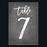 Chic Typographie Chalkboard Numéro de table | Tabl<br><div class="desc">Contactez-moi pour obtenir des numéros de table supplémentaires ou des couleurs personnalisées.</div>