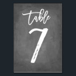 Chic Typographie Chalkboard Numéro de table | Tabl<br><div class="desc">Contactez-moi pour obtenir des numéros de table supplémentaires ou des couleurs personnalisées.</div>