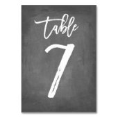 Chic Typographie Chalkboard Numéro de table | Tabl (Dos)
