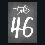 Chic Typographie Chalkboard Numéro de table | Tabl<br><div class="desc">Contactez-moi pour obtenir des numéros de table supplémentaires ou des couleurs personnalisées.</div>