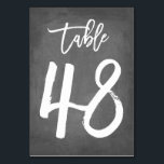 Chic Typographie Chalkboard Numéro de table | Tabl<br><div class="desc">Contactez-moi pour obtenir des numéros de table supplémentaires ou des couleurs personnalisées.</div>