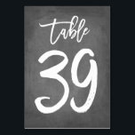 Chic Typographie Chalkboard Numéro de table | Tabl<br><div class="desc">Contactez-moi pour obtenir des numéros de table supplémentaires ou des couleurs personnalisées.</div>