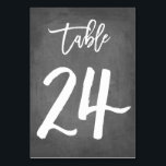 Chic Typographie Chalkboard Numéro de table | Tabl<br><div class="desc">Contactez-moi pour obtenir des numéros de table supplémentaires ou des couleurs personnalisées.</div>