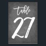 Chic Typographie Chalkboard Numéro de table | Tabl<br><div class="desc">Contactez-moi pour obtenir des numéros de table supplémentaires ou des couleurs personnalisées.</div>