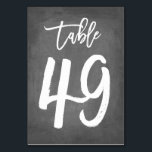 Chic Typographie Chalkboard Numéro de table | Tabl<br><div class="desc">Contactez-moi pour obtenir des numéros de table supplémentaires ou des couleurs personnalisées.</div>