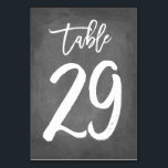 Chic Typographie Chalkboard Numéro de table | Tabl<br><div class="desc">Contactez-moi pour obtenir des numéros de table supplémentaires ou des couleurs personnalisées.</div>