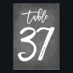 Chic Typographie Chalkboard Numéro de table | Tabl<br><div class="desc">Contactez-moi pour obtenir des numéros de table supplémentaires ou des couleurs personnalisées.</div>