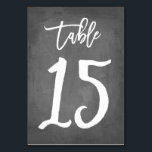 Chic Typographie Chalkboard Numéro de table | Tabl<br><div class="desc">Contactez-moi pour obtenir des numéros de table supplémentaires ou des couleurs personnalisées.</div>