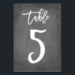 Chic Typographie Chalkboard Numéro de table | Tabl<br><div class="desc">Contactez-moi pour obtenir des numéros de table supplémentaires ou des couleurs personnalisées.</div>