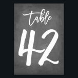 Chic Typographie Chalkboard Numéro de table | Tabl<br><div class="desc">Contactez-moi pour obtenir des numéros de table supplémentaires ou des couleurs personnalisées.</div>