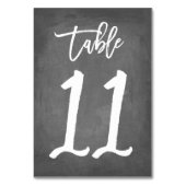 Chic Typographie Chalkboard Numéro de table | Tabl (Dos)