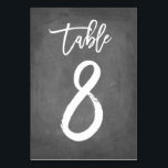 Chic Typographie Chalkboard Numéro de table | Tabl<br><div class="desc">Contactez-moi pour obtenir des numéros de table supplémentaires ou des couleurs personnalisées.</div>