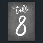 Chic Typographie Chalkboard Numéro de table | Tabl<br><div class="desc">Contactez-moi pour obtenir des numéros de table supplémentaires ou des couleurs personnalisées.</div>