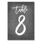 Chic Typographie Chalkboard Numéro de table | Tabl (Dos)