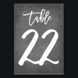 Chic Typographie Chalkboard Numéro de table | Tabl<br><div class="desc">Contactez-moi pour obtenir des numéros de table supplémentaires ou des couleurs personnalisées.</div>