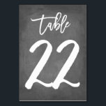 Chic Typographie Chalkboard Numéro de table | Tabl<br><div class="desc">Contactez-moi pour obtenir des numéros de table supplémentaires ou des couleurs personnalisées.</div>